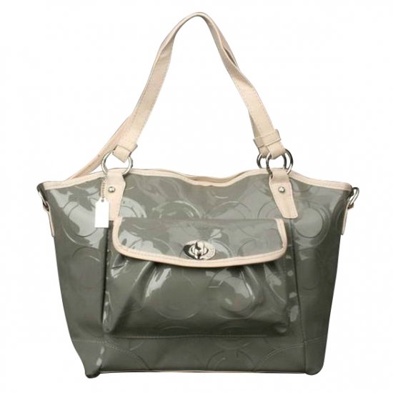 Coach Bleecker Riley Carryall Small Grey Satchels ECK | Women